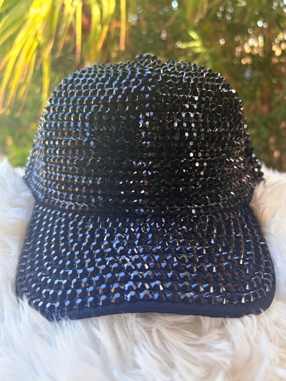 NWT BRIM BLVD Jet Black Crystal Beeded 🩷BLING BLING🩷Cap
